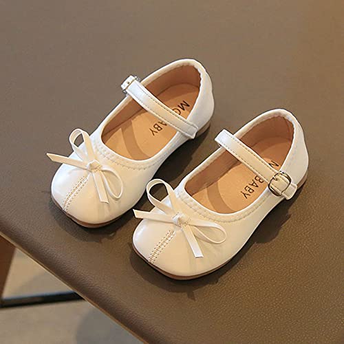 EnJoCho Little Boys Solid Color Boots Spring Autumn Girls Boots Little Child Cute Flat Solid Color Bow Buckle Casual Shoes2