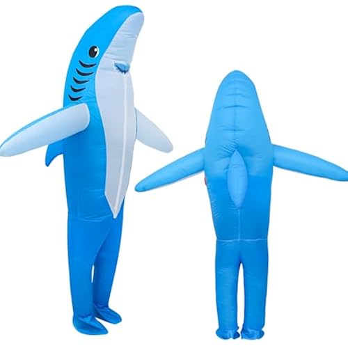 XUANNIAO Inflatable Shark Costume Halloween Cosplay Dress,Cosplay Party Dress Air Blow-up Deluxe Costume - Adult