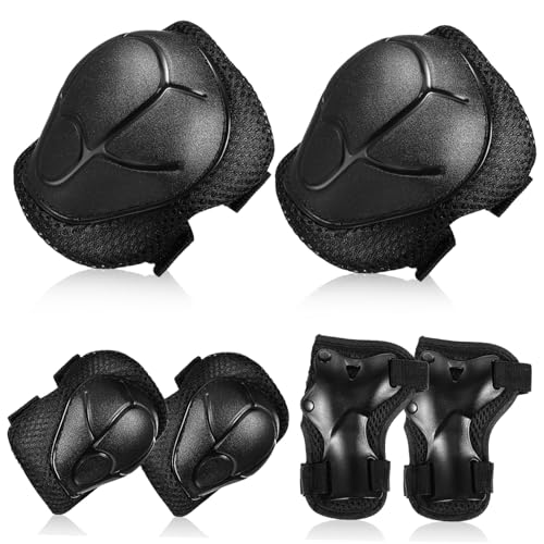 Gogogmee 1Set Skating Protective Gear Knee Elbow Pads for Snowboarding Roller Skating Comfortable Elastic Design Versatile Use Sandwich Mesh Lining