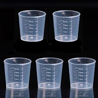 Distinct® 5pcs 30ml Plastic Liquid Measuring Cups Kitchen Cooking Medicine Measure Tool