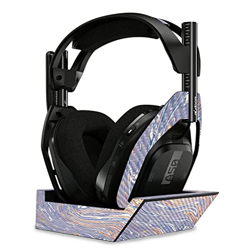 Image of MightySkins Carbon Fiber Skin Compatible with Astro A50 Wireless Headphones + Base Station (Gen 4) - Liquid Silver | Protective, Durable Textured Carbon Fiber Finish | Easy to Apply | Made in The USA