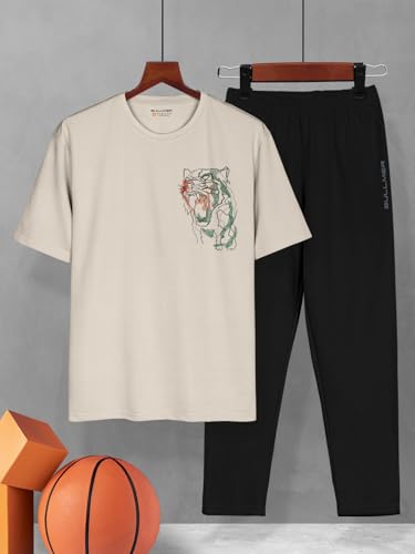 Image of BULLMER Trendy Clothing Set with Oversized T-Shirt & Pants Co-ords for Men