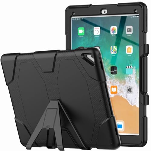 Coque iPad Pro 12.9 2017 antichoc avec protection écran intégrée noire