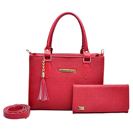 Bolsa Feminina Com Carteira Em Couro Ecologico (vermelho)
