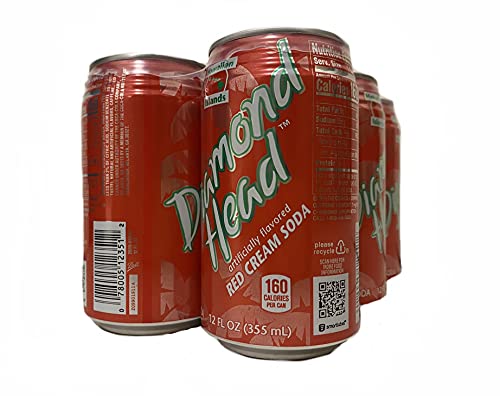 Diamond Head Red Cream Soda Drink 12 Fl Oz (355 Ml), Pack Of 24 Cans #TOP2