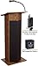 Oklahoma Sound M111PLS-MO/LWM-6 Mobile Power Plus Lectern with Rechargeable Battery and Wireless Microphone Tieclip, Medium Oah, 30 Watts Power Output, Ideal for Mid-Sized Audiences Up to 900