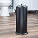 JS Jackson Supplies Free Standing Extra Large Toilet Paper Holder - Matte Black