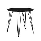 ❤️ Die Größe des weißen runden Tisches beträgt 80 x 80 x 75 cm und ist ideal für Wohnzimmer, Küche und kleine Räume