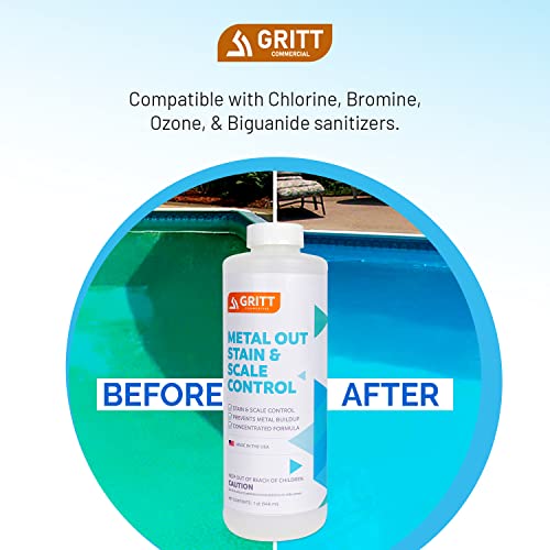 Spa, Pool, Hot Tub Stain And Scale Control. Scale Metal & Stain Control For Hot Tubs, Prevent & Remove Stains In Hot Tubs With Our Hot Tub Water Softener & Spa Descaler Chemical, 32 Oz #TOP3