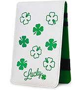 BIG TEETH Golf Scorecard Holder Yardage Book Cover Golf Scorecard Book, Lucky Clover Golf Accesso...