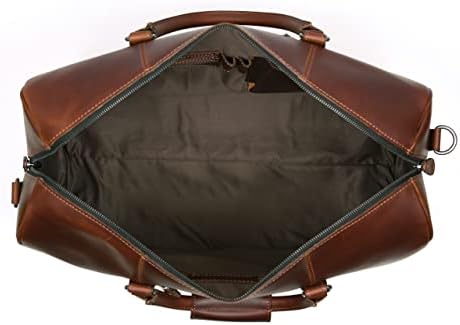 Leather Travel Duffel Bag with Toiletry Dopp Kit | Gym Sports Bag Airplane Luggage Carry-On Bag | Gift for Father's Day By Aaron Leather Goods 2 Leather Travel Duffel Bag with Toiletry Dopp Kit | Gym Sports Bag Airplane Luggage Carry-On Bag | Gift for Father's Day By Aaron Leather Goods