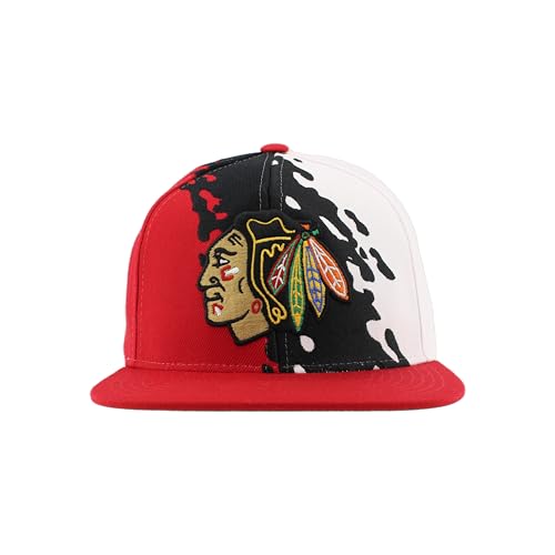 Image of ZHATS NHL Unisex-Adult NHL Officially Licensed Adjustable Snapback Hat Flat Bill Z11 Retro Paintbrush