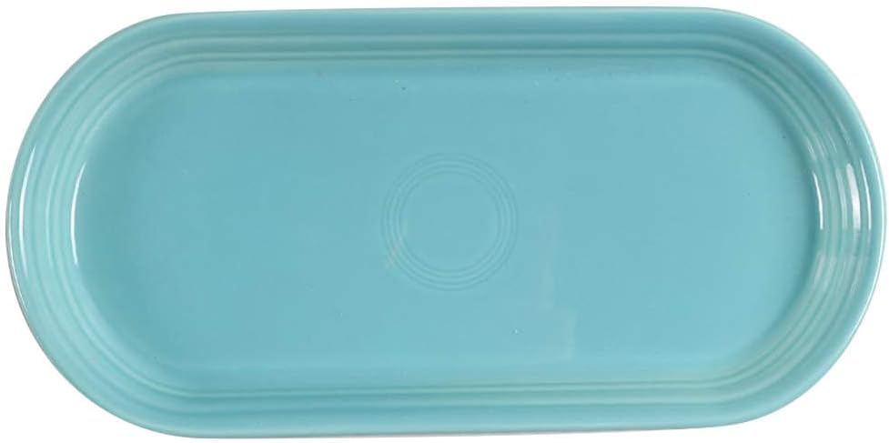 Fiesta® Oblong Serving Platter, 12" – Durable Ceramic, Lead-Free, Dishwasher/Microwave/Oven Safe – Made in USA Dinnerware - Turquoise