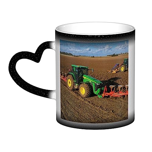 XTXGBT Tazas mágicas que cambian de color con diseño de tractor agrícola, tazas sensibles al calor, regalo XTXGBT Tazas mágicas que cambian de color con diseño de tractor agrícola, tazas sensibles al calor, regalo