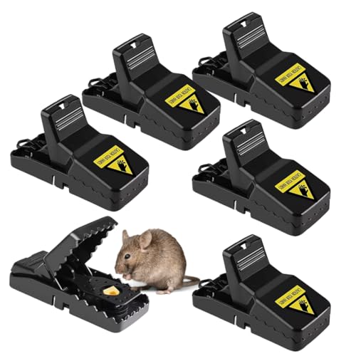 6 Pack Reusable Mouse Traps - Instant Kill Rodent Traps for Indoor & Outdoor Use, Effective Mouse Catcher for Mice Control & Rodent Prevention