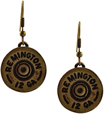 Southlife - Lizzy J's Handcrafted Designer Vintage Gold Plated 12 Gauge Shotgun Shell Dangle Earrings