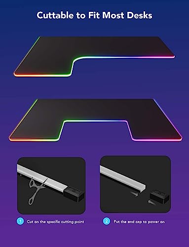 Image of Govee RGBIC Neon Rope Lights for Desks, 16.4ft LED Gaming Desk Lights