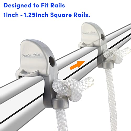 BALAVA Boat Fender Clips Adjustable Pontoon Boat Square Rail Fender