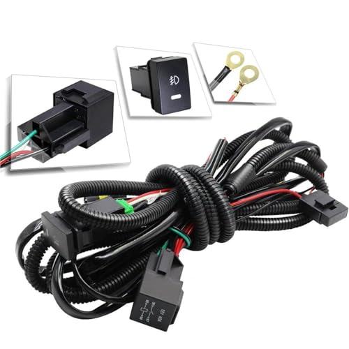 Xxiucj Ensemble feux antibrouillard Pour Fiat Ducato 2006-2023 H11 LED Ensemble Feux Antibrouillard Voiture Feux Jour Antibrouillard Externes DRL(Harness Wire)