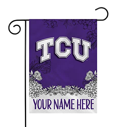 Rico Industries NCAA TCU Horned Frogs Personalized Garden Flag