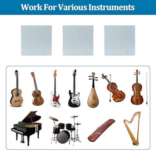 Instruments Cleaning Cloths,4-Pack Guitar Cloths MicrofiberUniversal Soft Microfiber Clean Cloths,String Instrument Polishing Cloth,Flute Cleaning Cloth