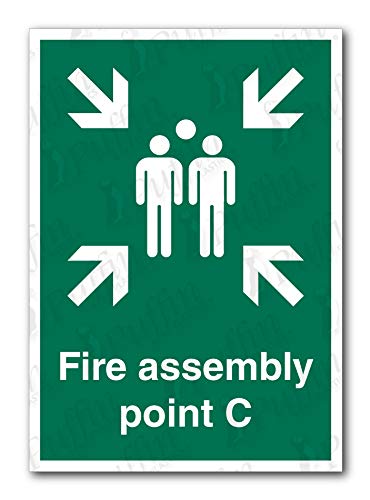 Puffin Plastics Ltd Fire Assembly Point C Sign (Rigid Plastic, A3)