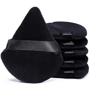 Foonbe Triangle Makeup Sponge, Soft Triangle Makeup Sponge Beauty Set, Reusable Velour Cosmetic Foundation Blender for Loose Powder and Contouring, Beauty Tool (6 Pcs)