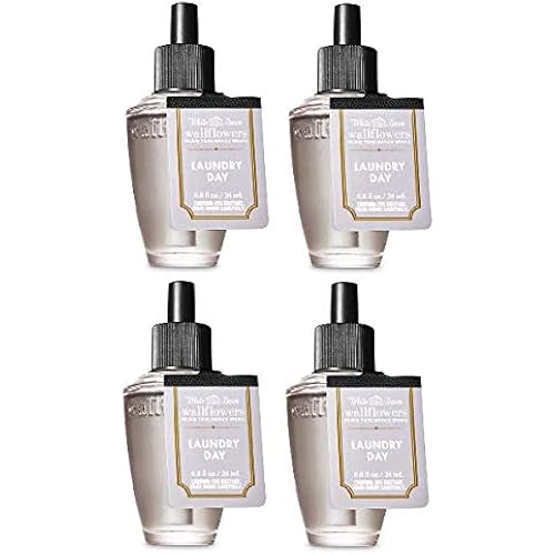 Bath and Body Works 4 Pack Laundry Day Wallflowers Fragrance Refill 0.8 Oz.