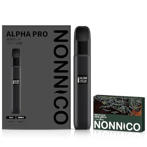 NONNICO Alpha Pro �d�q�^�o�R vape ���� �x�C�v�V�[�V�� RELX POD�Ή��\ �g���̂ă|�b�h3�t�� RELX�{�̌݊��� �։��O�b�Y �p���[���ߕt�� �f�B�X�v���C���� �[�d�� Type-C�[�d �j�R�`�� �^�[������ �u���b�N�{��