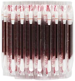 Exceart 100Pcs Disposable Medical Iodine Cotton Stick Iodine Disinfected Cotton Swab Climbing Aid First Aid Survival Supplies