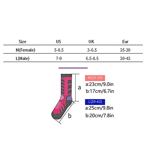 1 par de meias de esqui macias respiráveis de secagem rápida e absorção de umidade para esportes, Al