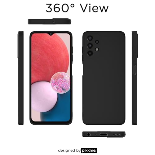 Image of Outlouders Back Cover for Samsung Galaxy A13 4G / A13 5G | Camera Protection | Durable Soft Matte Silicone Bumper Case (Black)