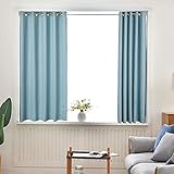 XY&YD Volltonfarbe Vorhänge Zu Schlafzimmer,Satz Von 2 Panels,stabtasche Verdunkelungsvorhänge Für Wohnzimmer,schiebeglastür A 150x150cm