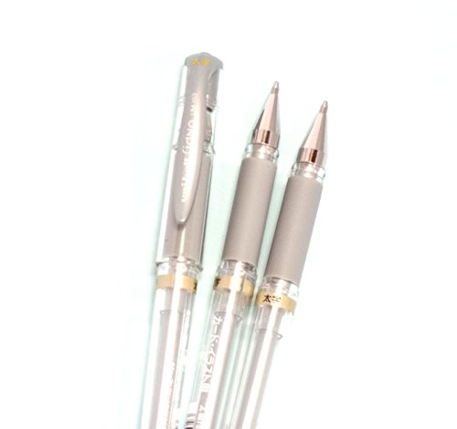 Bolígrafos Uni-Ball Signo Gel Broad Point Plateado x3 miniatura 3