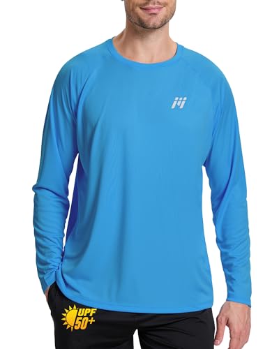 MEETWEE Rashguard Hombre,Camiseta UPF 50+ Protección UV,Secado Rápido y Transpirable para Surf,Natación,Running y Actividades al Aire Libre