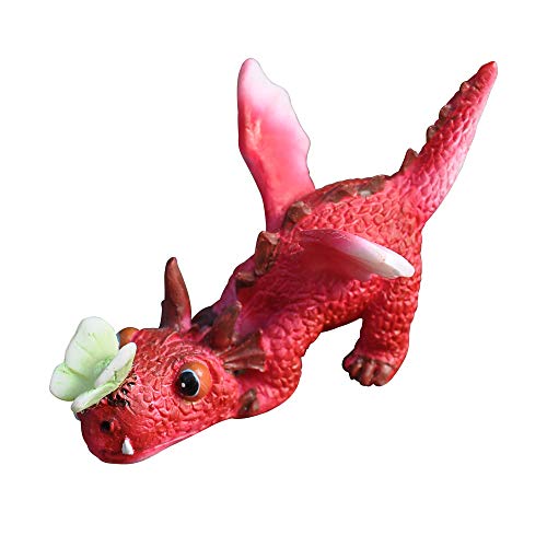 Top Collection 4528 Miniature Fairy Garden And Terrarium Mini Red Dragon Playing