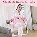 Otrolepota Baby Swing for Baby Girl,Newborn Swing with Music,5 Speed Levels,Timing Setting,Soft Cushion,Pink Foldable Infant Swing for Indoor Outdoor Use 0-9 Months