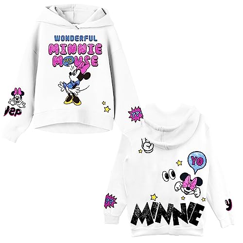 Sweat Minnie Mouse fille blanc fini les vêtements rêches optez pour ce pull 4-16 ans