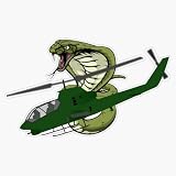 LAD Studio AH-1G Cobra Helicopter Snake Gunship Window Bumper Sticker Decal 5''