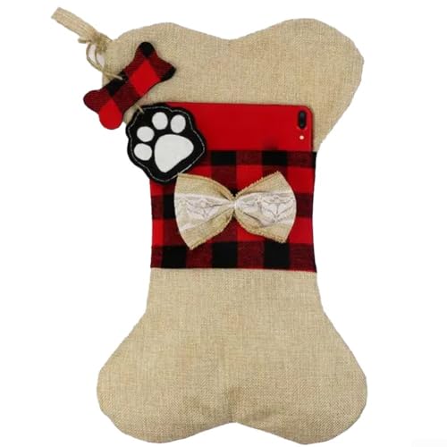 4) Medias para mascotas de gran capacidad, juguetes y regalos de la tienda, Navidad alegre