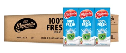 F&N MAGNOLIA UHT 100% Fresh Milk 24 x 200ml