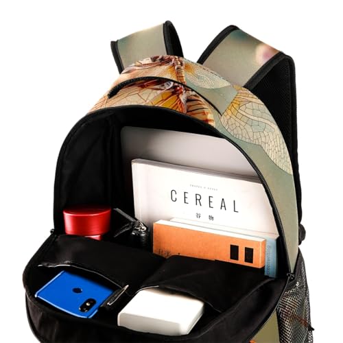 Sac à dos de voyage libellule enfant école multicolore grand compartiment