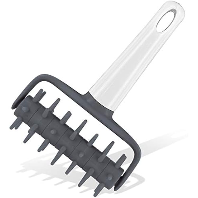 Pizza Pie Dough Roller Docker,Dough Blistering Killer,Pastry Pie Needle Wheels Cutter,Pizza Hole Puncher(180x118mm)