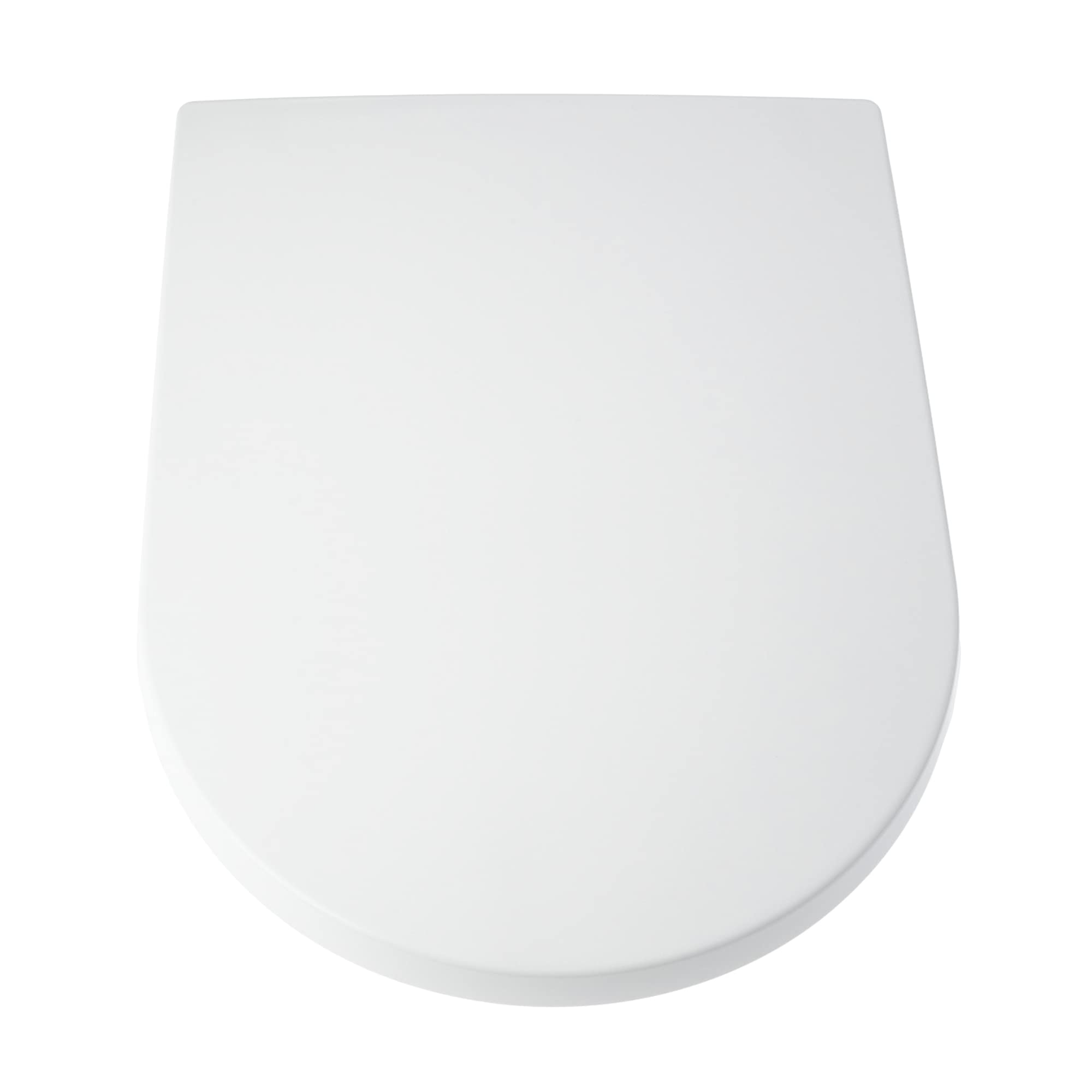 Blue Canyon D Shape Toilet Seat - Duroplastic - Soft Close - Quick Release - White - 2.0kg Anti-bacterial