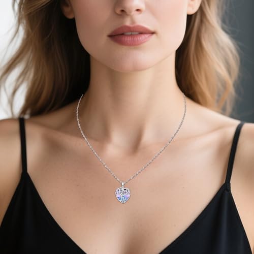 Nana Mom Grandma Aunt Gifts Necklace for Women 925 Sterling Silver Crystal/Opal Jewelry Pendant Birthday Gift4