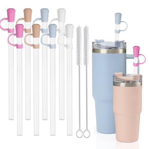 Jetstop Straw with Cover fit Stanley Quencher H2.0 14-40 oz Tumbler, 8pk