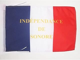 The Republic of Sonora 1853-1854 Flag 18'' x 12'' cords - Gaston de Raousset SMALL flags 30 x 45cm - Banner 18x12 in - AZ FLAG