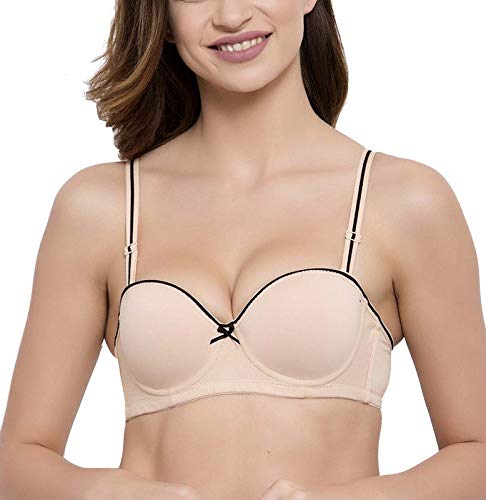 Image of Brachy Women's T-Shirt Demi Cup Padded Underwired Push up Bra BCA DUPPERPIP1