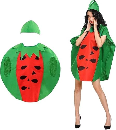 SYTTNUM Zabawny kostium na cosplay, kostium melona dla dorosłych, zabawny kostium z kapeluszem, odgrywaniem ról i imprezami tematycznymi