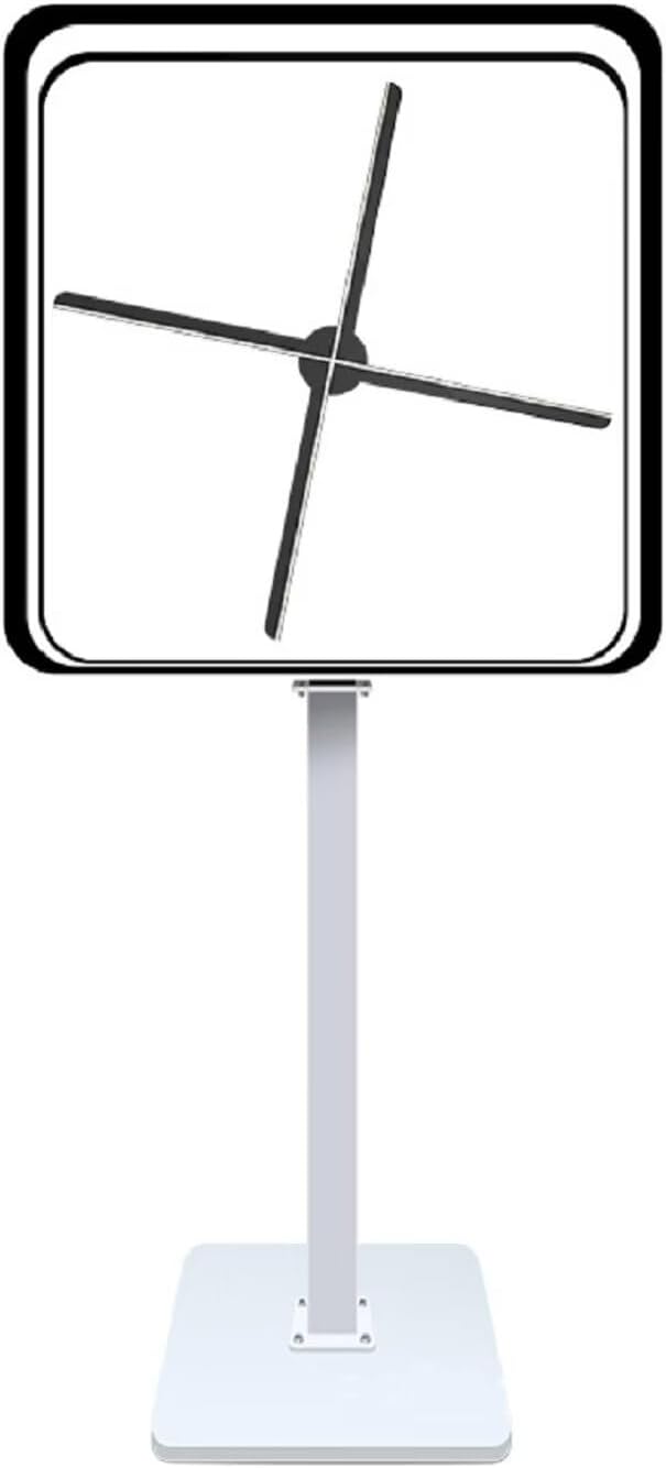 25.6" HD Hologram Fan 1152 Pcs LED Beads 65cm 3D Hologram Projector with Speaker